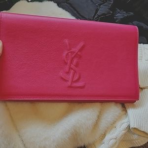 Ysl authentic clutch fuschia pink